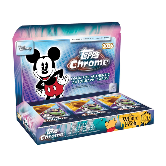 2026 Topps Chrome Disney Hobby Box Collectible Trading Cards Hobby Collection (PRE-ORDER - Release Date: June 17, 2026)