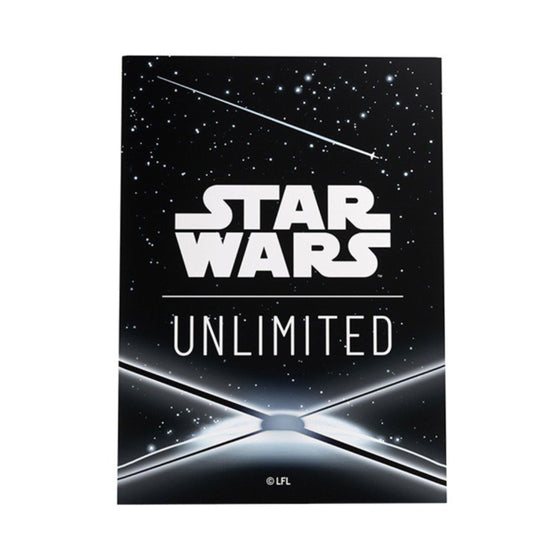 Star Wars Unlimited Art Sleeves Card Back Black, 60 Standard Size Card Sleeves with Clear Leader Sleeve, Durable TCG Card Protectors for Star Wars Unlimited and Standard Card Games