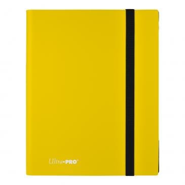 Ultra PRO 9-Pocket PRO-Binder – Lemon Yellow | Holds 360 Cards | Side-Loading, Archival-Safe, Non-PVC, Elastic Strap Closure