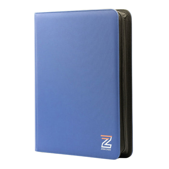 Zion Cases TopLoader 9 Pocket Binder Royal Blue Trading Card Storage Album